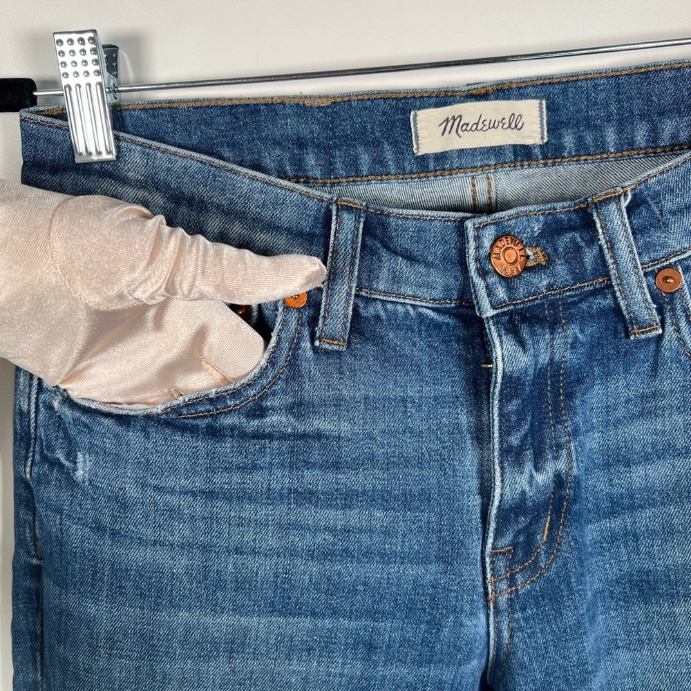 MADEWELL THE SLIM BOYJEAN in Walton Wash Skinny Jeans Style F2819 Size 25 - Picture 12 of 16